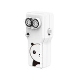 Juguete interactivo para gatos con lanzador eléctrico de cuerda en blanco Panda, diseñado para jugar y para su comodidad.