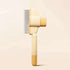 One-click pet grooming brush in yellow color for gentle hair removal for dogs and cats with ergonomic design.