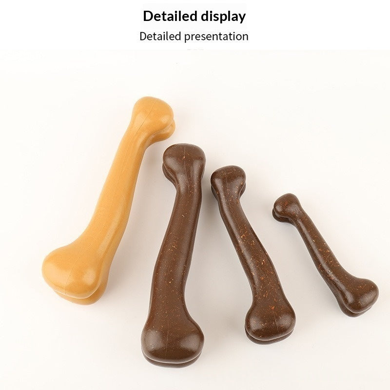 Detail display of durable chew toy for dogs in various sizes and colors for pets.