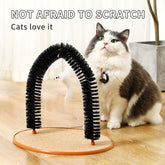 Cat anti-itch scratch device with self-grooming arch and toy, designed for playful and safe scratching.