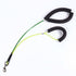 Adjustable pet grooming loop for dogs and cats featuring black rubber grips and durable green cord.