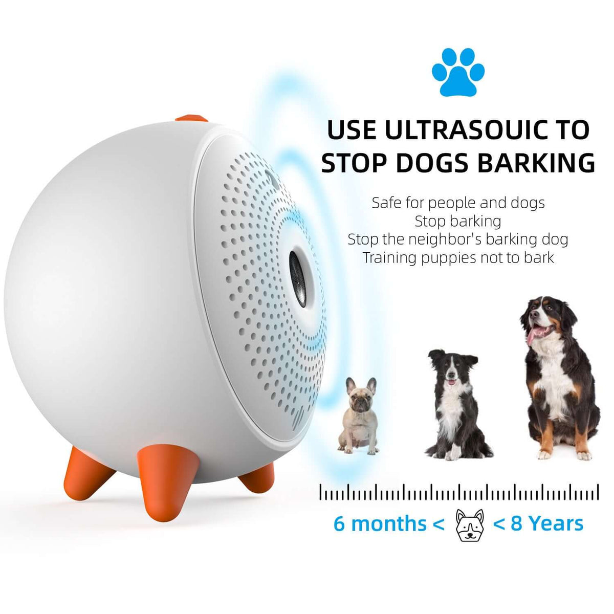 Ultrasonic Anti-Bark Device for Dogs - ultrasonic bark control device, effective barking control for dogs.