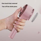 Steam grooming brush for pets in a person&