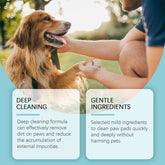 Dog and cat paw cleaner moisturizer for deep cleaning and gentle care of pet paws.