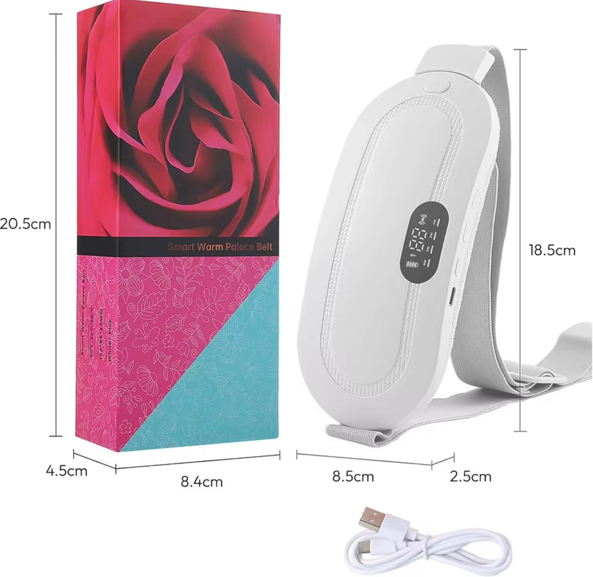 Medidas del cinturón térmico para la menstruación