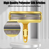 Reusable pet hair remover roller with high quality polyester silk bristles for efficient lint removal.