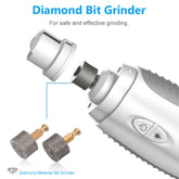 Electric nail grinder for pets featuring diamond bit grinder for safe and effective grinding.