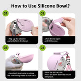 How to use silicone bowl for portable dog water bottle for small dogs with step-by-step instructions.