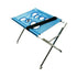 Foldable pet grooming table featuring blue breathable mesh and non-slip design for medium pets grooming.
