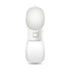 leakproof portable dog water bottle in white, ideal for hydrating dogs and cats during outdoor activities.