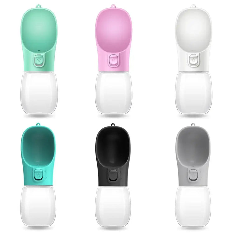 leakproof portable dog water bottle in multiple colors for outdoor hydration for pets