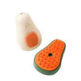 Electric steam brush for pets, featuring a multifunctional grooming design for dogs and cats.