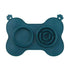 Dark green non-slip silicone lick mat for pets, designed for cats and dogs, to enhance feeding and licking activities.