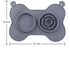 Gray non-slip silicone lick mat for pets designed for easy feeding and licking for cats and dogs.