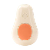 Electric steam brush for pets in avocado cream white color, multifunctional grooming tool for cats and dogs.