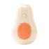 Electric steam brush for pets in avocado cream white color, multifunctional grooming tool for cats and dogs.