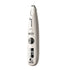 Rechargeable pet hair clipper for dogs and cats in white color with an intelligent digital display and stainless steel blade.