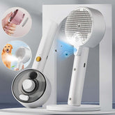 Steam grooming brush for pets with mist and UV sterilization for effective grooming.